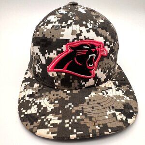 Zephyr Carolina Panthers Fitted Cap Camo Digi-Print Hat Size M Black Pink NFL 30